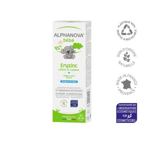 Crema de pañal natural Alphanova Eryzinc para tratamiento de rojeces - Quiero Colo