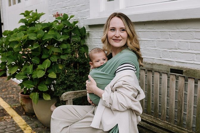 boba wrap sage green