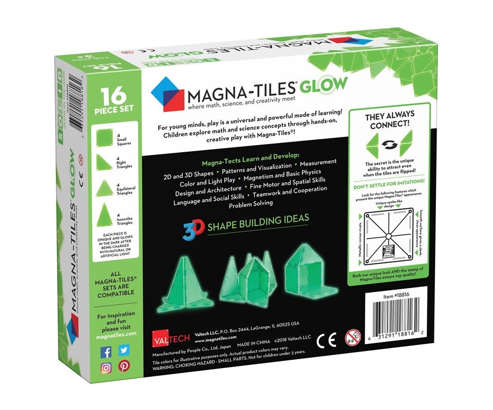 imanes que brillan en la oscuridad magna tiles