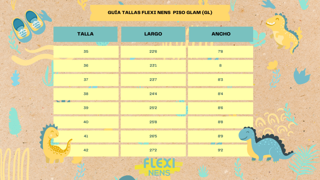 guia de tallas flexi nens