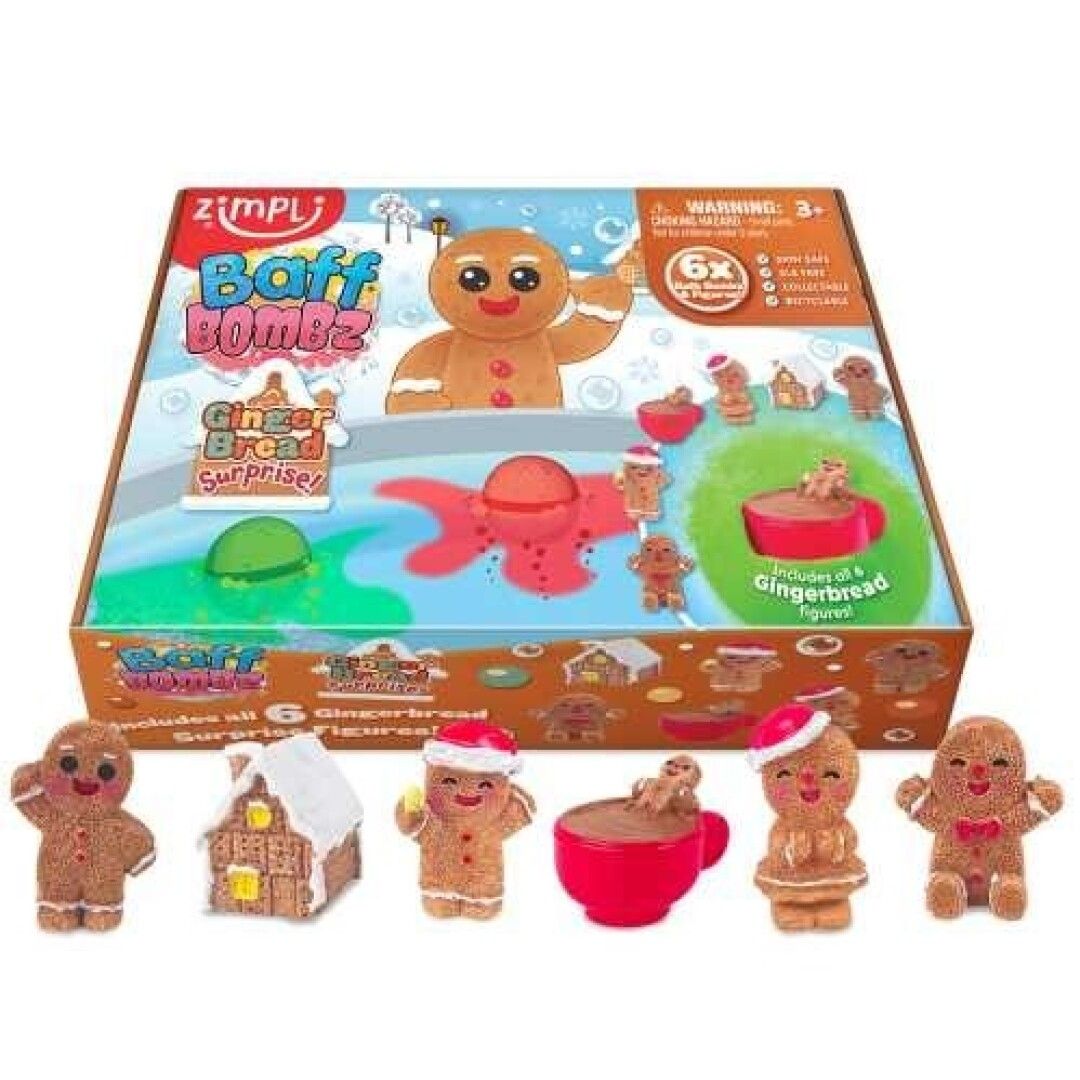 PACK 6 BOMBAS DE BAÑO SURPRISE GINGERBREAD