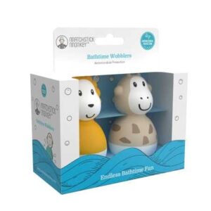 Juguetes baño bebé Wobblers león jirafa Matchstick Monkey