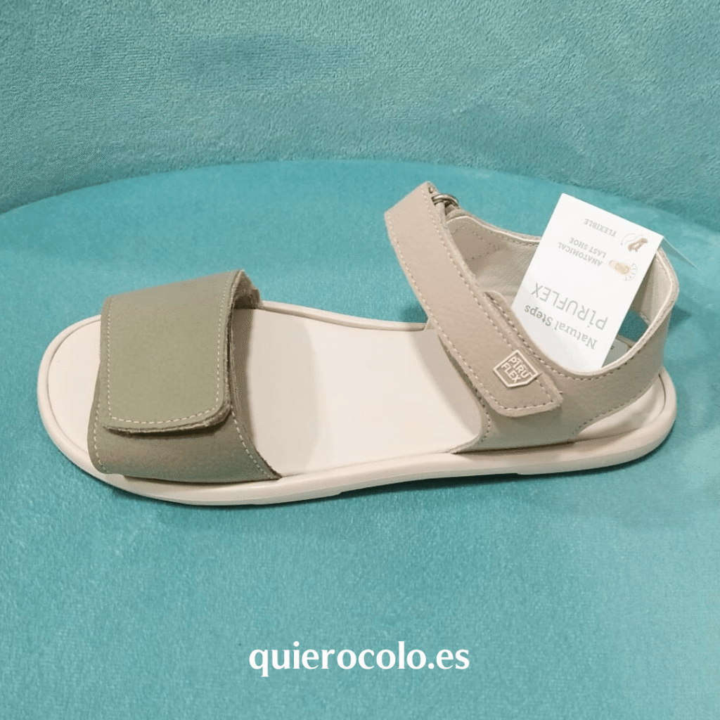 sandalia infantil horma ancha Piruflex Moss verde