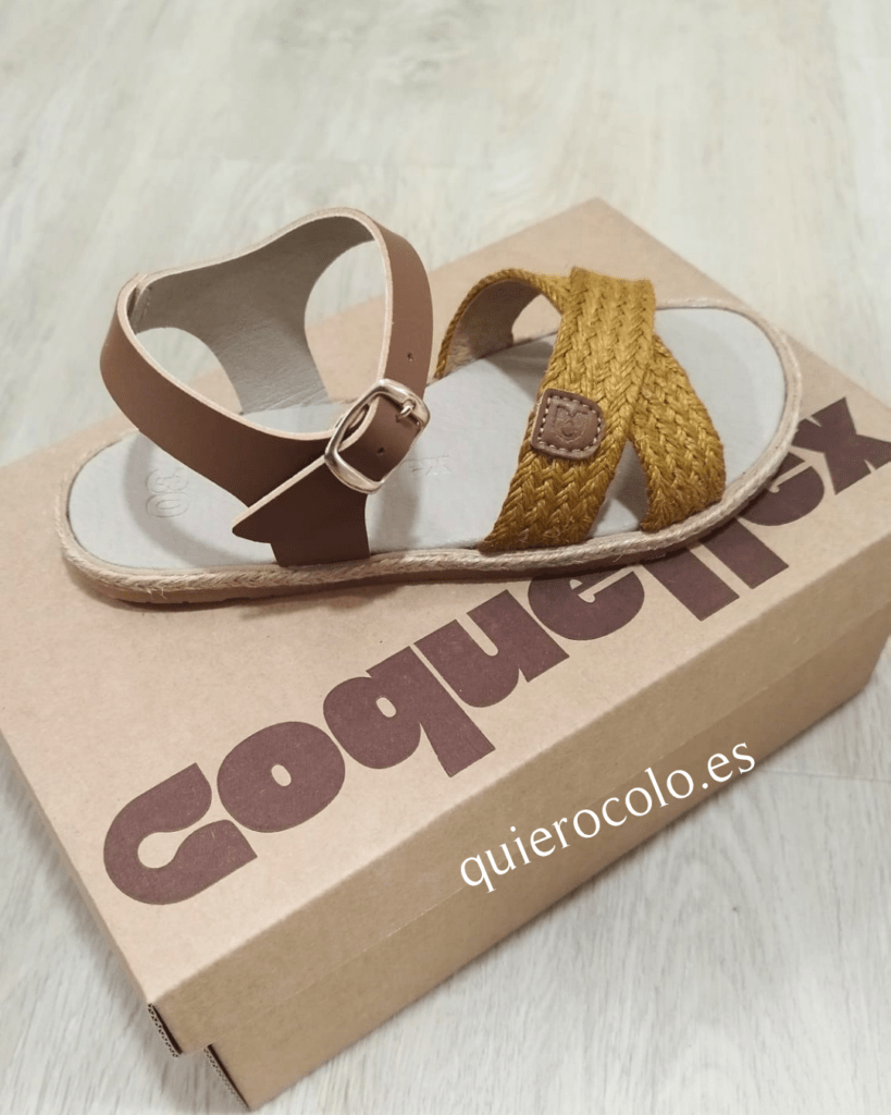 Sandalias respetuosas Coqueflex 15526 yute natural infantil