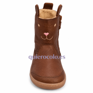 Bota infantil marrón piel