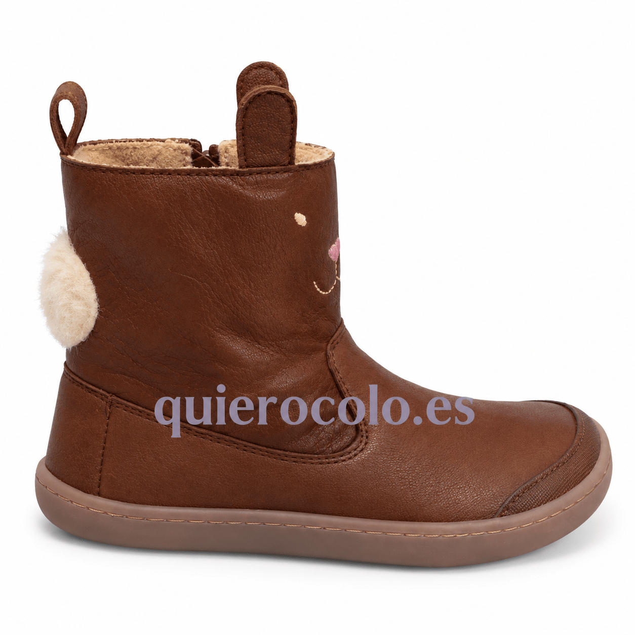Bota infantil marrón