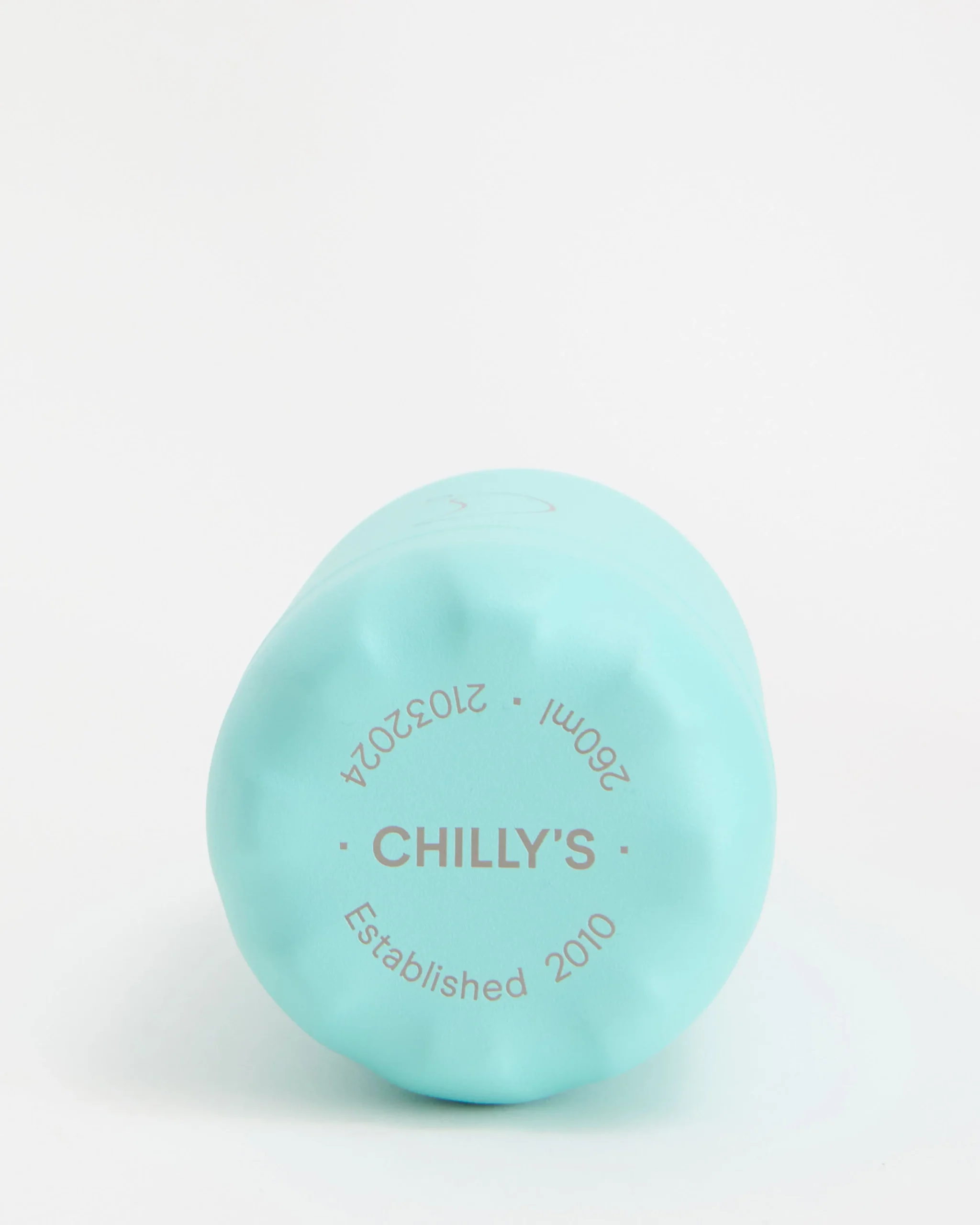 Botella Chilly's verde menta con tapón a juego